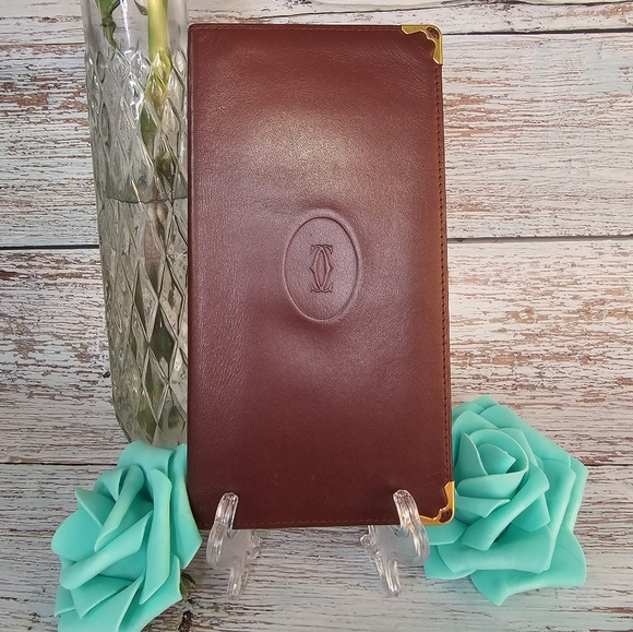 Cartier EUC Mastline Vintage Bordeaux Leather Long Wallet 🍷 - Picture 16 of 16